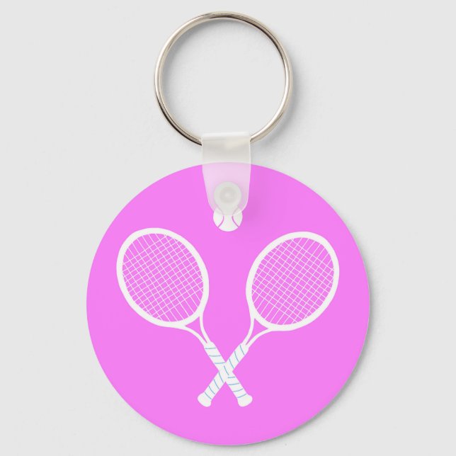 Tennis Rackets and Ball    Key Ring (Front)
