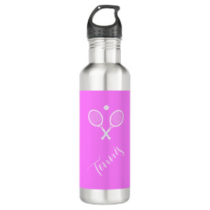 Tennis Rackets and Ball Pink 710 Ml Water Bottle