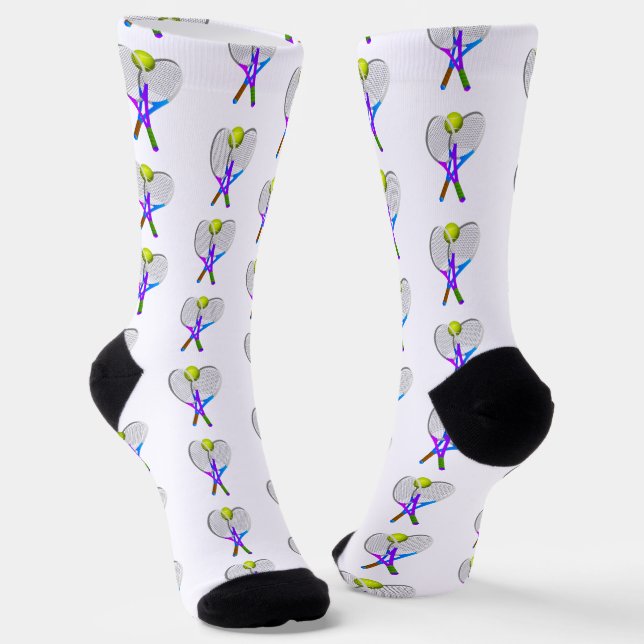 Tennis Rackets and Ball Socks (Angled)