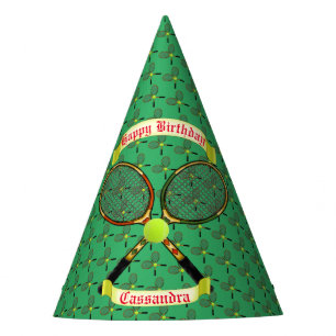 Tennis Rackets and Banners Paper Party Hats