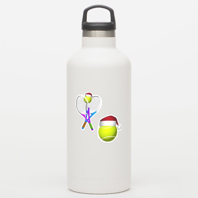 Tennis Rackets and Tennis Ball Christmas (Waterbottle)