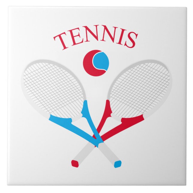 Tennis rackets and tennis ball tile (Front)