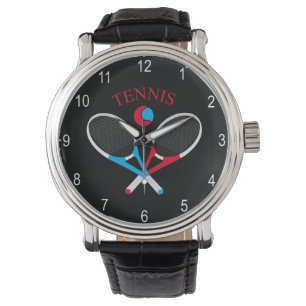 Tennis rackets and tennis ball watch