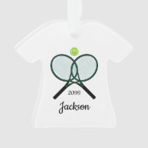 Tennis Rackets & Ball Christmas Acrylic Ornament