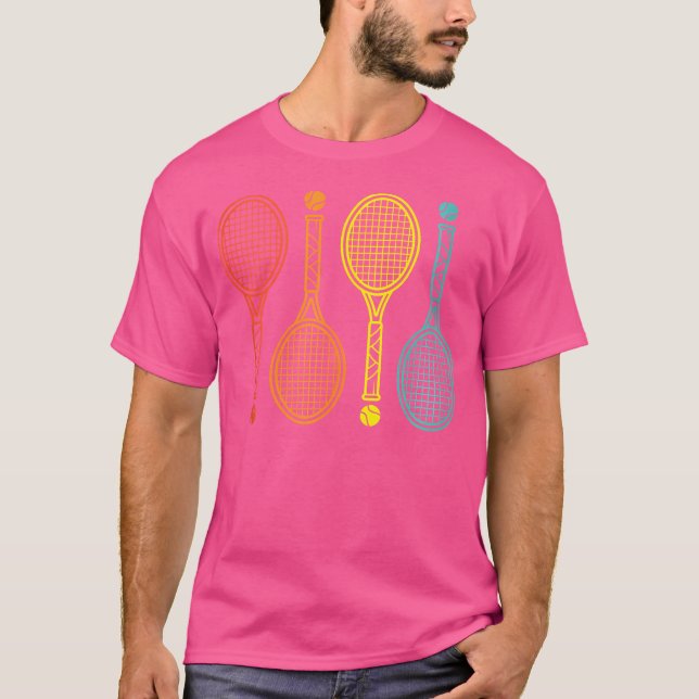 Tennis Rackets Balls T-Shirt (Front)