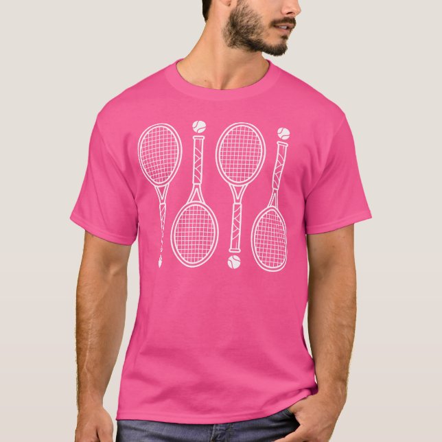 Tennis Rackets Balls T-Shirt (Front)