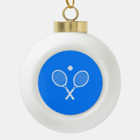 Tennis Rackets Blue Background