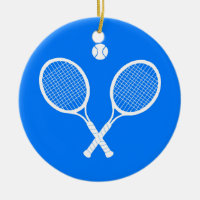 Tennis Rackets Blue Background  