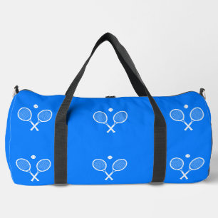 Tennis Rackets Blue Background   Duffle Bag