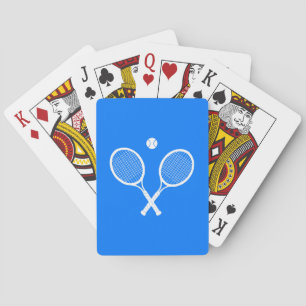 Tennis Rackets Blue Background  Playing Cards