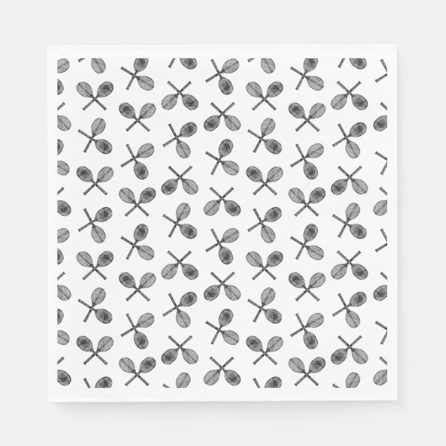 Tennis Rackets CUSTOM BACKGROUND COLOR Napkin (Front)