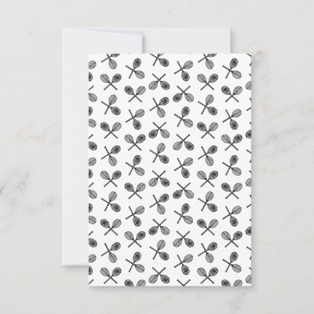 Tennis Rackets CUSTOM BACKGROUND COLOR Thank You Card (Front)