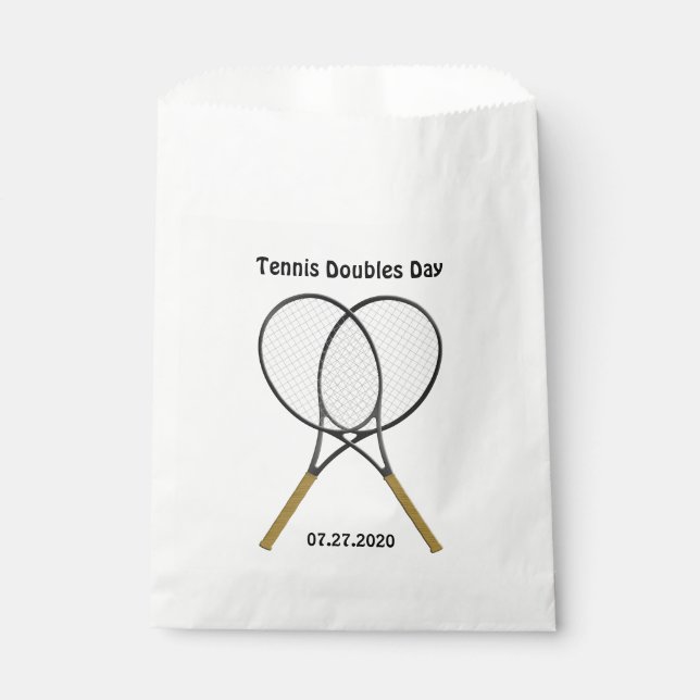 Tennis Rackets Custom Favour Bags (Front)
