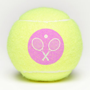 Tennis Rackets Deep Pink Background   Tennis Balls