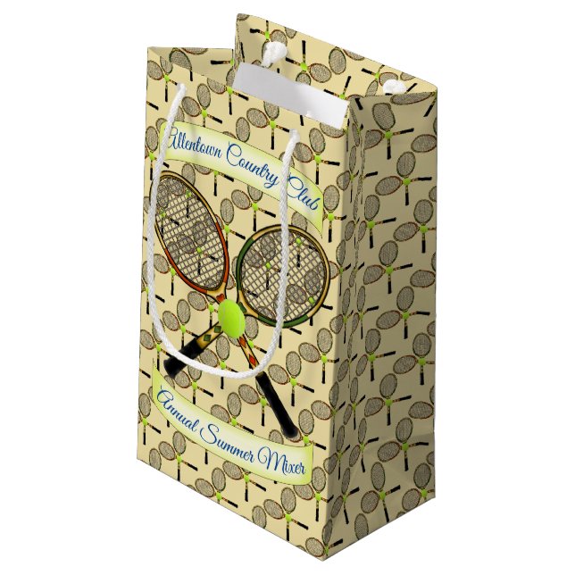 Tennis Rackets Gift Bag (Back Angled)