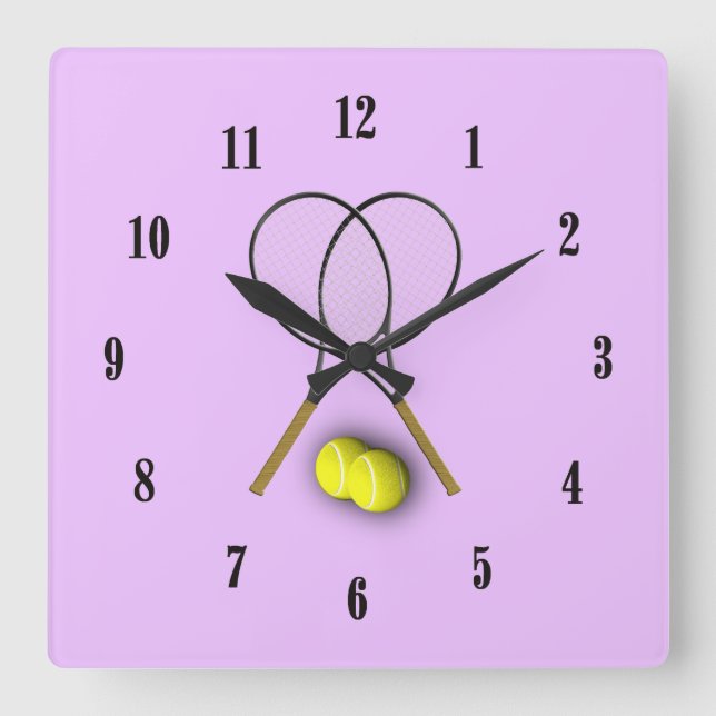 Tennis Rackets Girls Clock (Front)