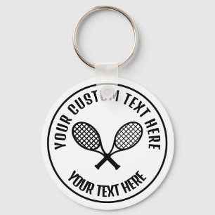 Tennis Rackets Icon Custom Key Ring