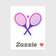 Tennis Rackets Magenta to Purple Ombre  