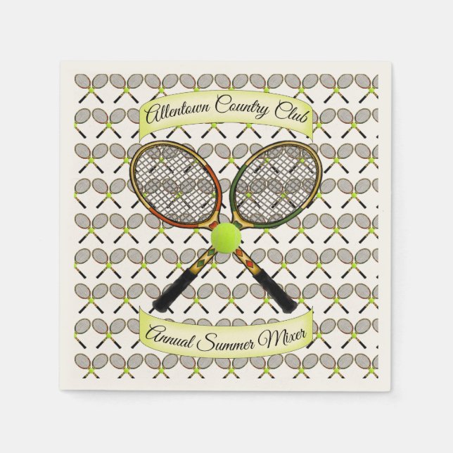 Tennis Rackets Napkins (Front)