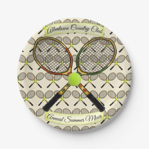 Tennis Rackets Paper Plates