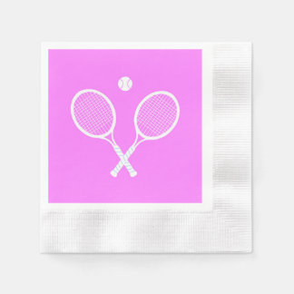 Tennis Rackets Party Deep Pink   Napkin