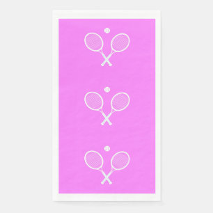 Tennis Rackets Party Deep Pink   Napkin