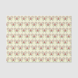 Tennis rackets pattern cream tissue paper