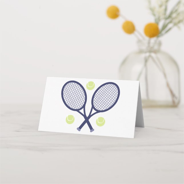 Tennis Rackets Place Card (Front)