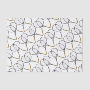 Tennis Rackets Sport Design Tissue Paper