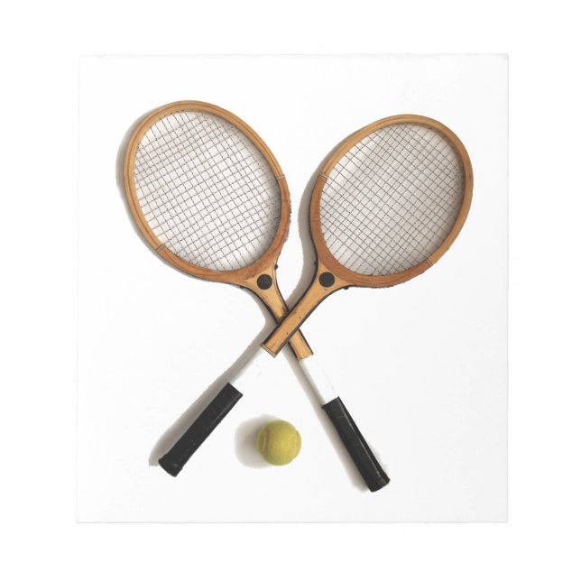 tennis rackets , sports , ballgames, notepad (Front)