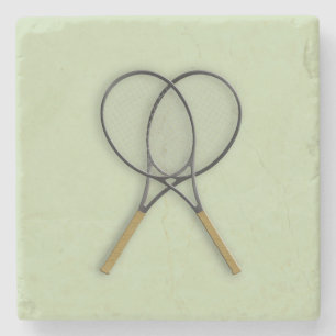 Tennis Rackets Sports Design Stone Coaster
