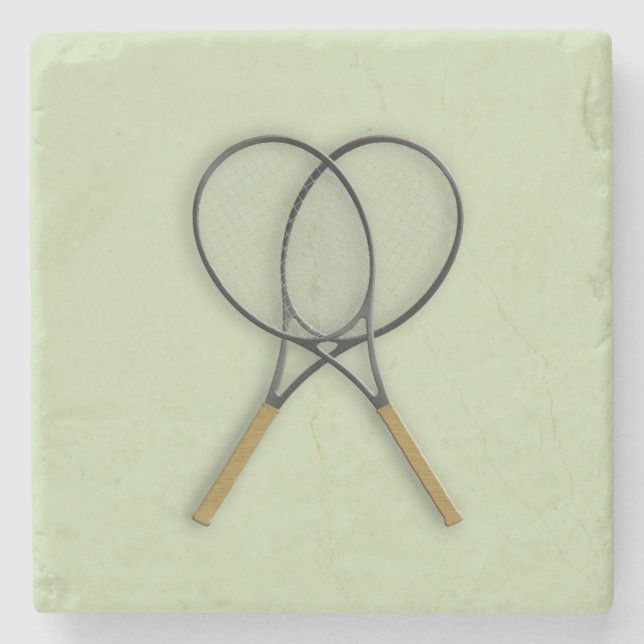 Tennis Rackets Sports Design Stone Coaster (Front)