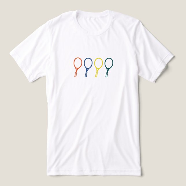 Tennis Rackets Tri-Blend Shirt (Design Front)
