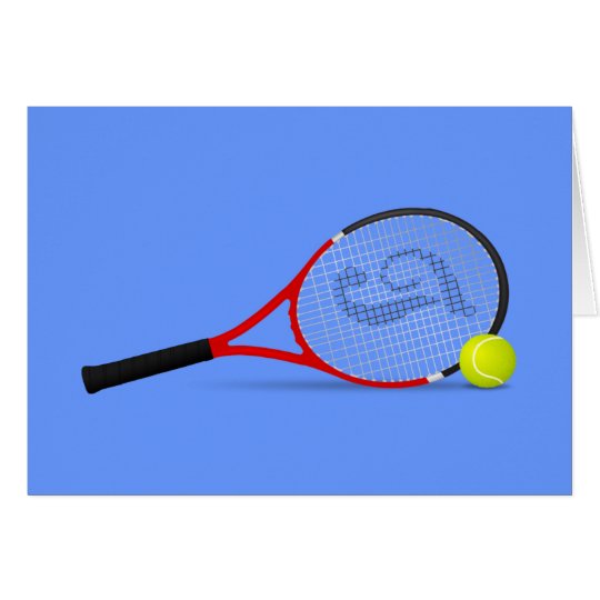 Tennis Racquet and Ball Card
