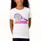 Tennis racquet and ball pink blue graphic custom