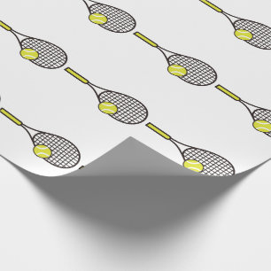 Tennis Racquet and Ball Wrapping Paper