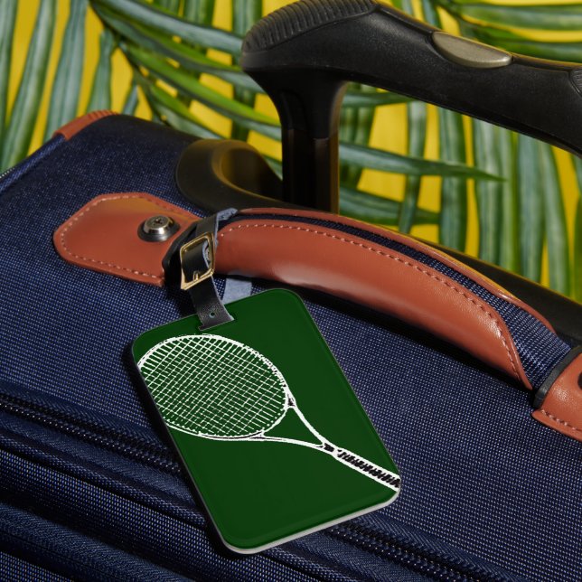 Tennis Racquet Luggage Tag (Front Insitu 1)