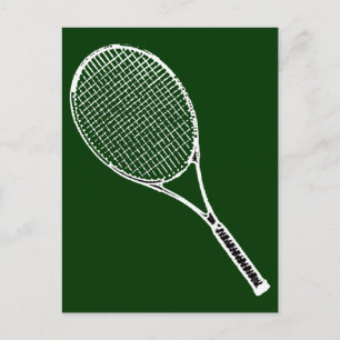 tennis racquet postcard