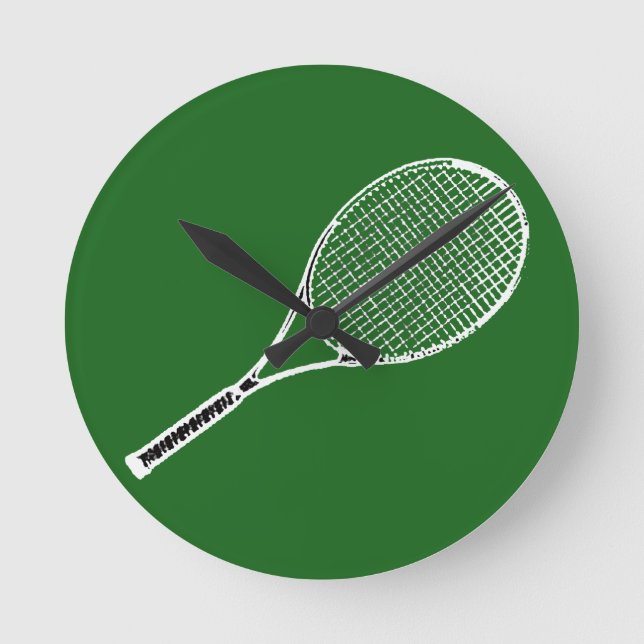 tennis racquet round clock (Front)
