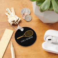 Tennis Racquet Sports Keychain