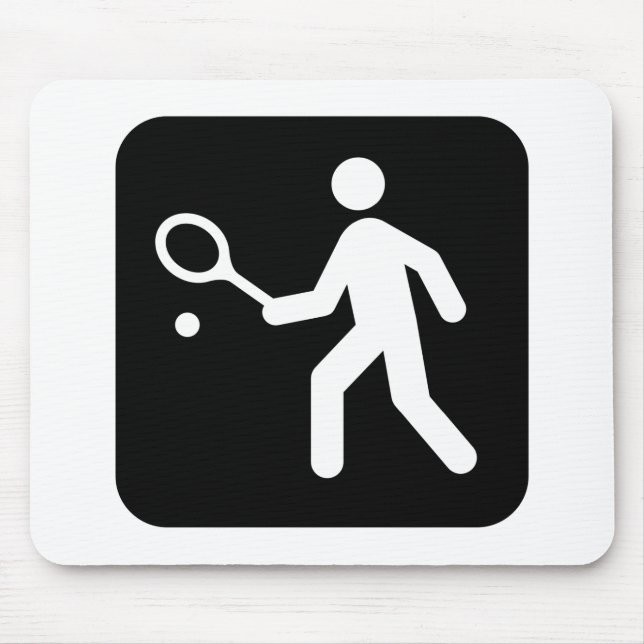 Tennis Racquetball Pictogram Mouse Mat (Front)