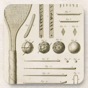 Tennis Racquets and Billiard Cues, from the 'Encyc Coaster