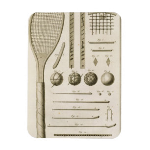 Tennis Racquets and Billiard Cues, from the 'Encyc Magnet