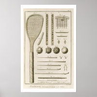 Tennis Racquets and Billiard Cues, from the 'Encyc
