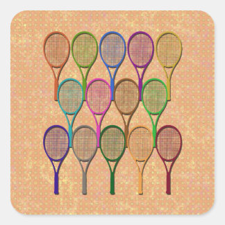 TENNIS RACQUETS IN COLOR Sticker
