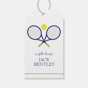Tennis Racquets Personalised Gift Tags
