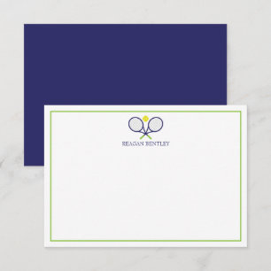 Tennis Racquets Personalised Note Cards