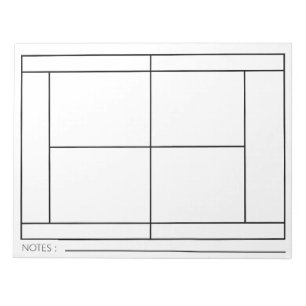 Tennis Record Notepad 