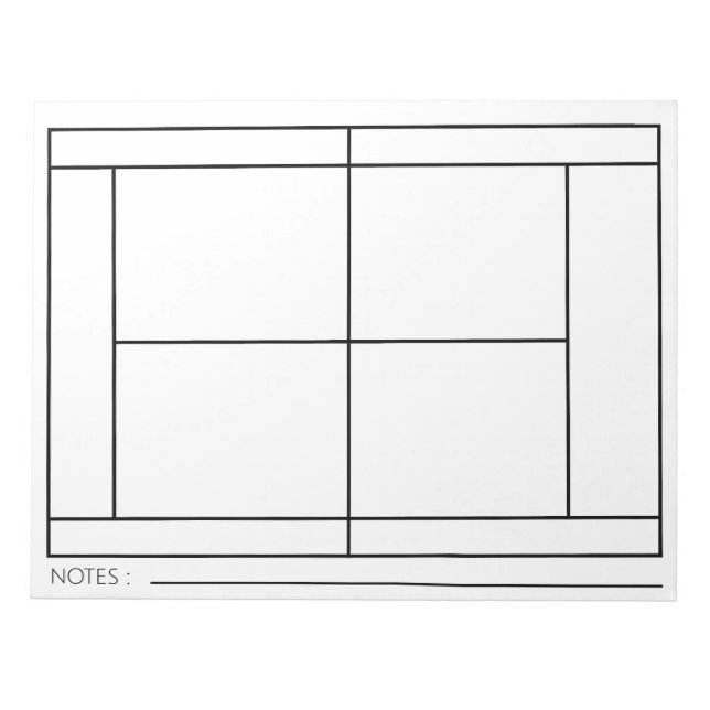 Tennis Record Notepad  (Front)
