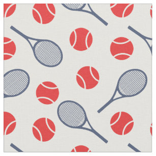 Tennis: red and navy - customizable! fabric
